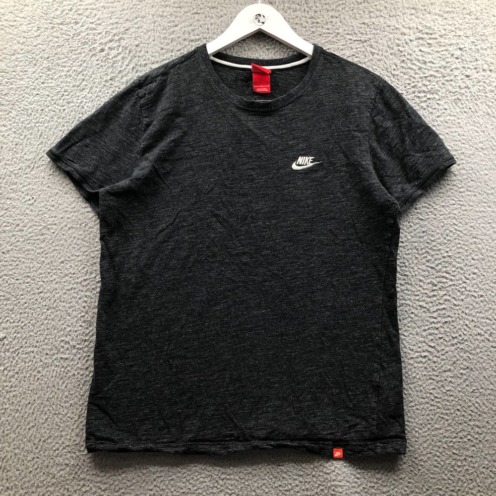 Nike T-Shirt Men's Large L Short Sleeve Embroidered Logo Dark Gray 905404-032